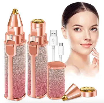 2 in 1 Electric Eyebrow Trimmer & Facial Hair Remover For Women.